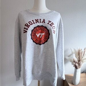 Top of the World Light Gray Crewneck Sweatshirt with Logo Tag